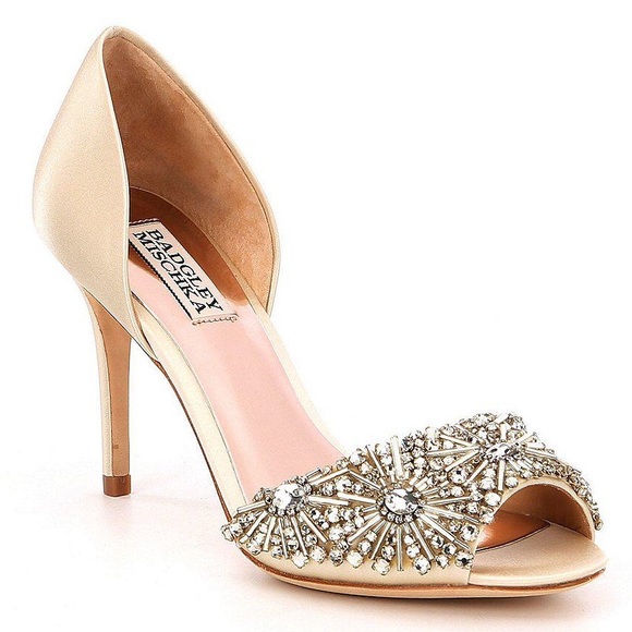 rose gold heels and bag